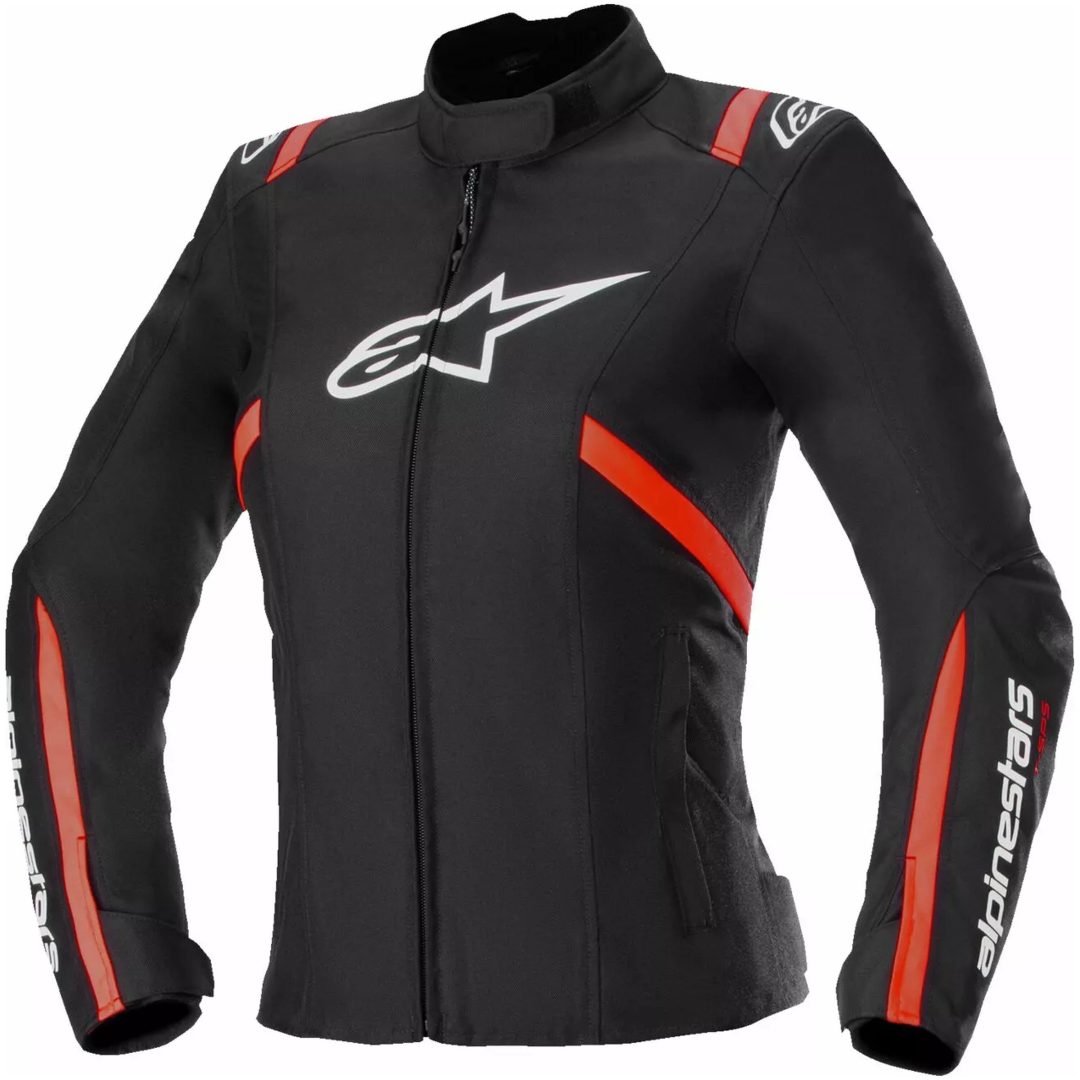 Mc-jacka Dam Textil Stella T-sps V2 Svart/röd Fluo/vit ALPINESTARS XS