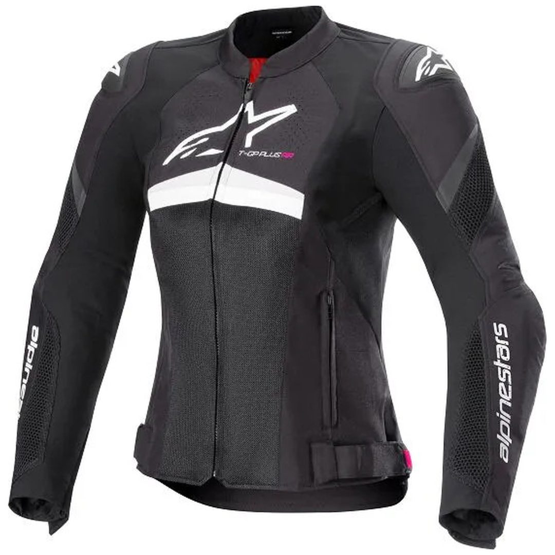 Mc-jacka Dam Textil T-gp+r Air Svart/Vit ALPINESTARS Vattenresistent