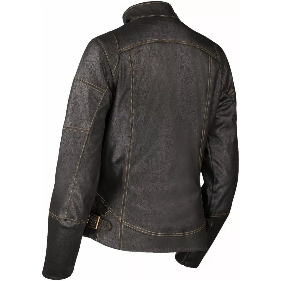 MC-Jacka Dam Tuscadero3 Svart Guld ICON XS – bild 2