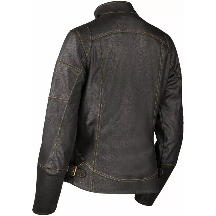 MC-Jacka Dam Tuscadero3 Svart Guld ICON XS – bild 2