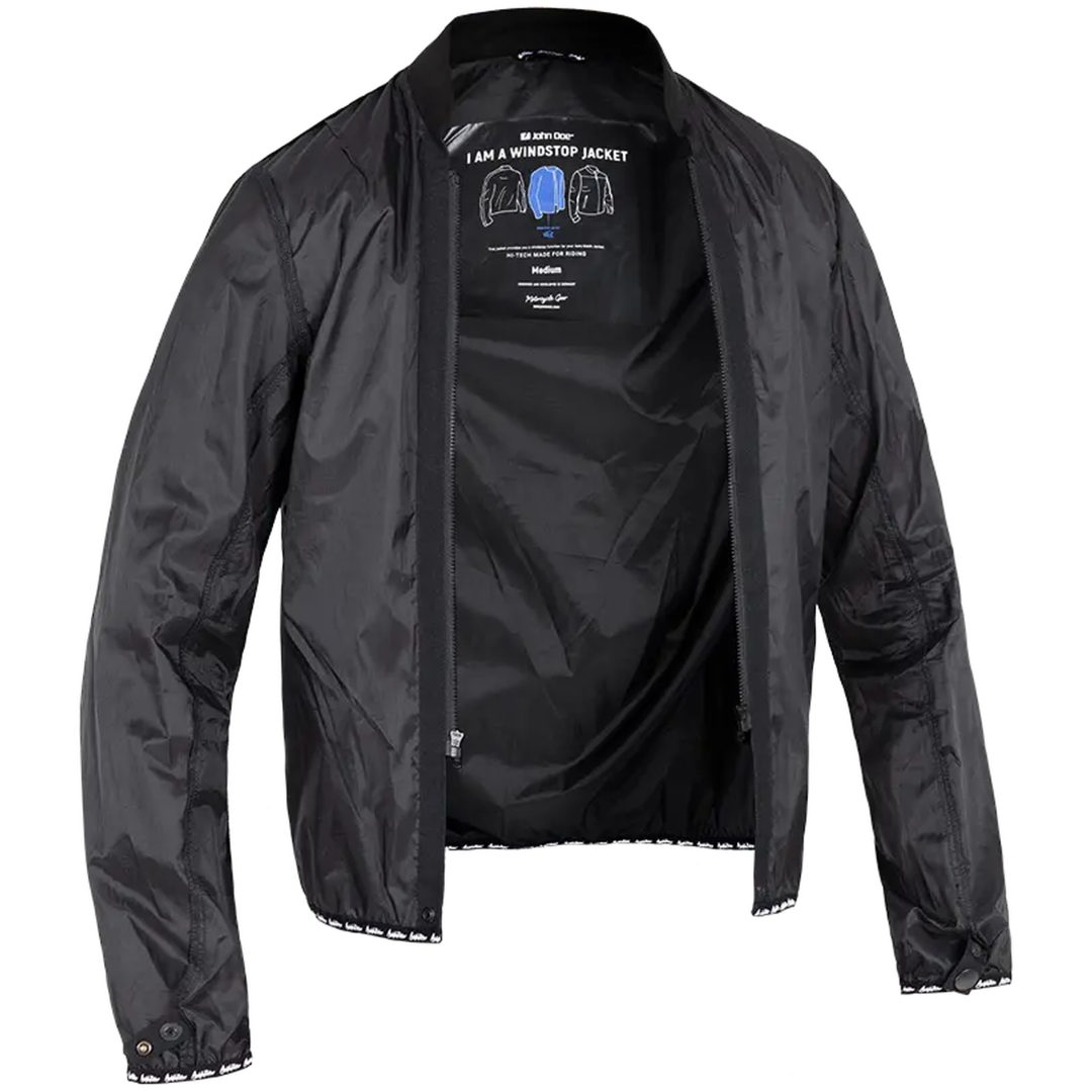 MC-Jacka Dam Windblock Svart JOHN DOE Small – bild 4