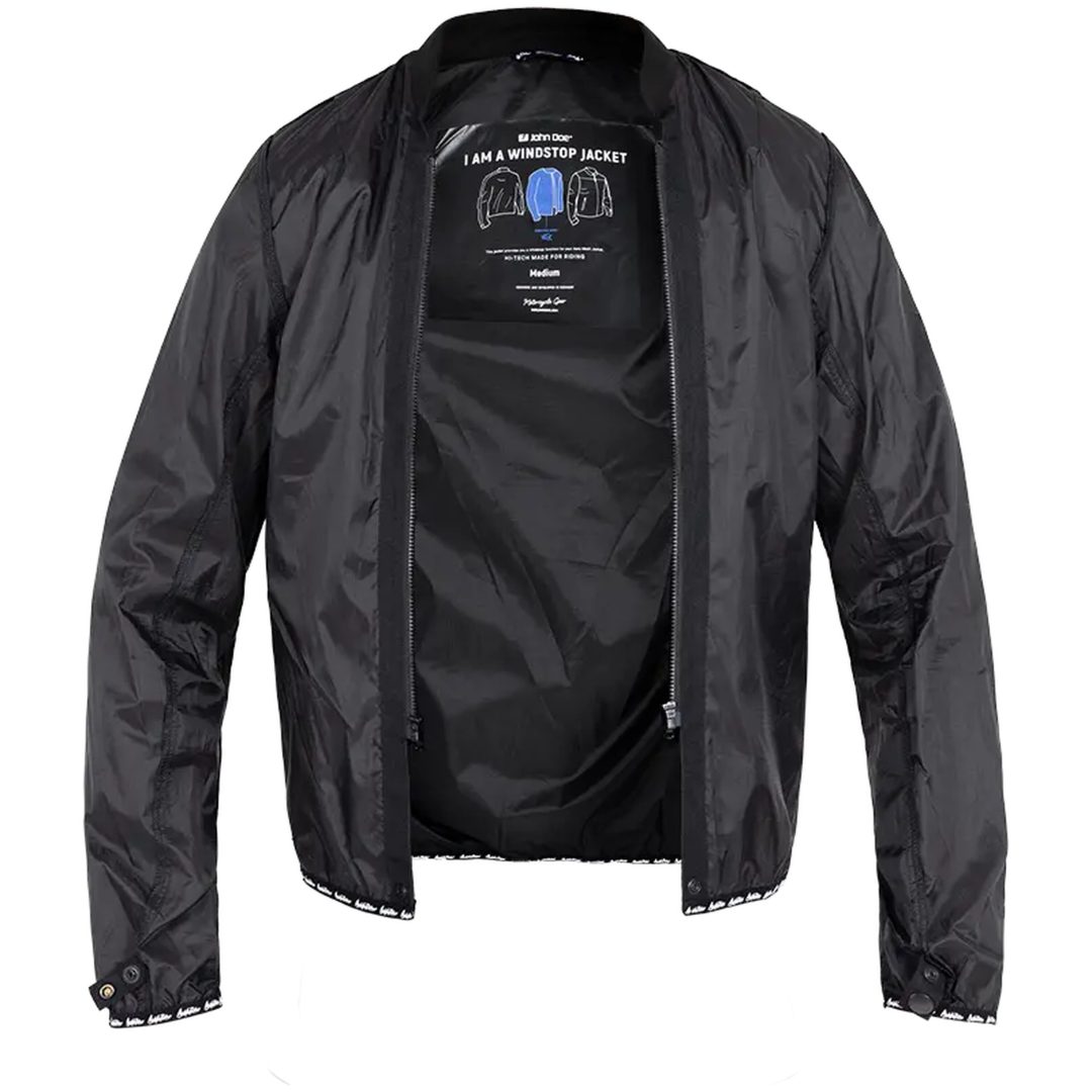 MC-Jacka Dam Windblock Svart JOHN DOE Small
