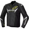 Mc-jacka Faster V3 Airflow Läder Svart/fluorescerande Gul/vit ALPINESTARS 48 – miniatyr 1