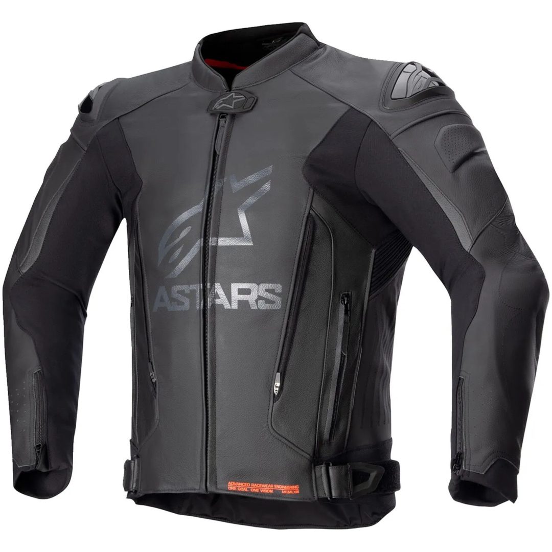 Mc-jacka Läder Gp+r V4 Svart/Svart ALPINESTARS 48