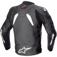 Mc-jacka Läder Gp+r V4 Svart/Vit ALPINESTARS