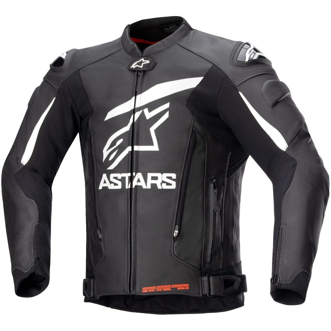 Mc-jacka Läder Gp+r V4 Svart/Vit ALPINESTARS 54