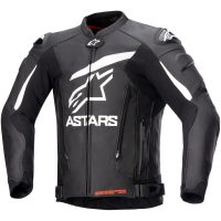 Mc-jacka Läder Gp+r V4 Svart/Vit ALPINESTARS