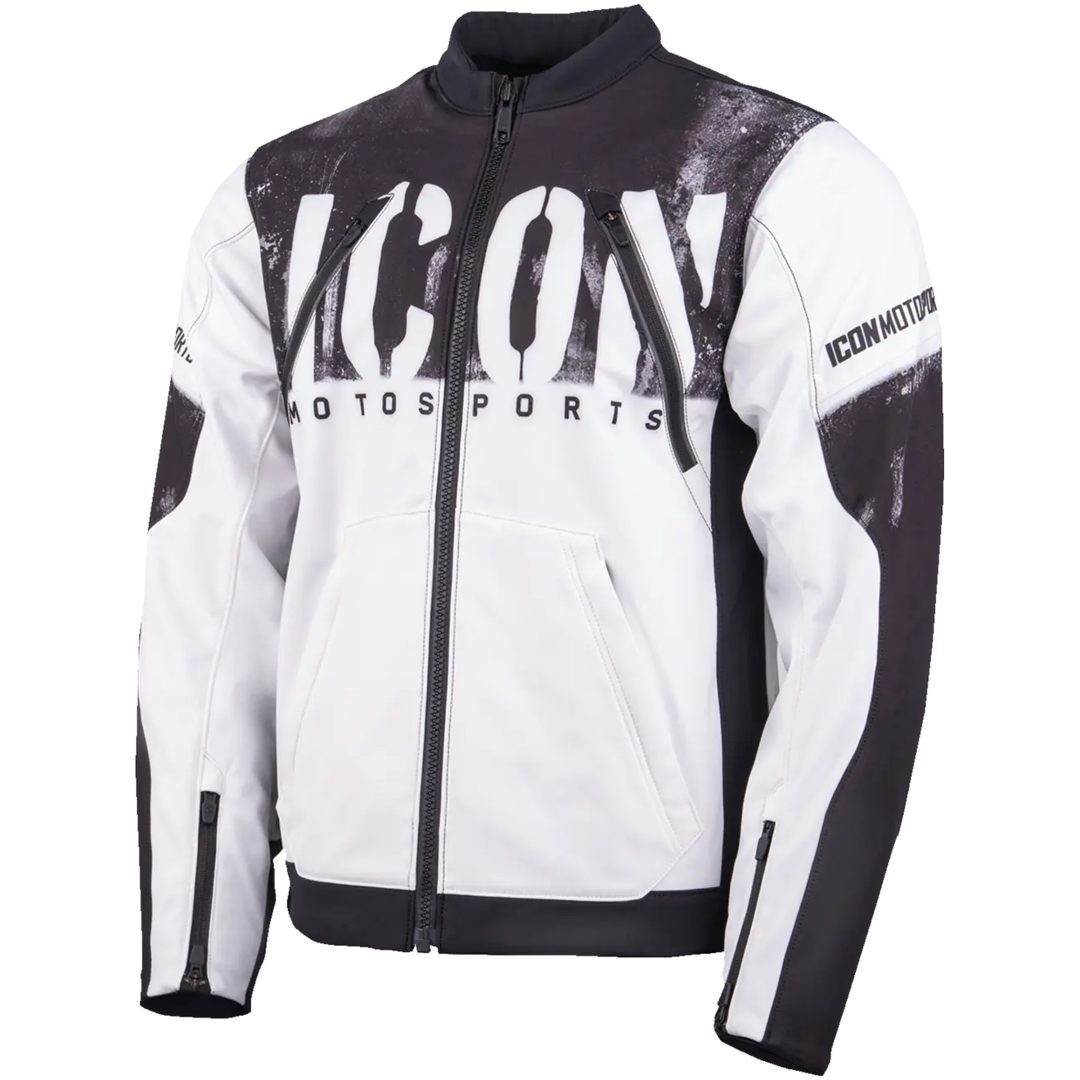 MC-Jacka Merc3 Anomaly Svart Vit Textil ICON M