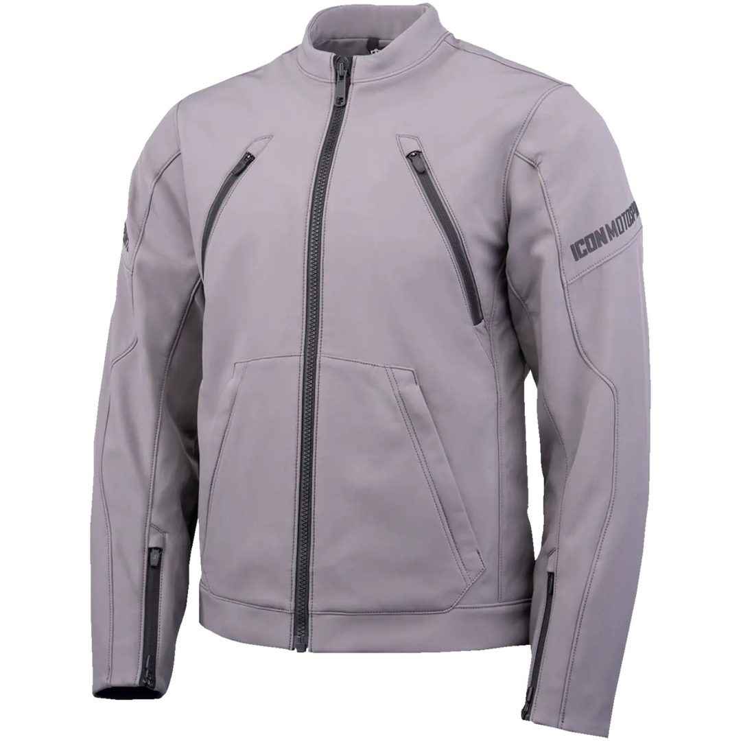 MC-Jacka Merc3 Textil Grå ICON s