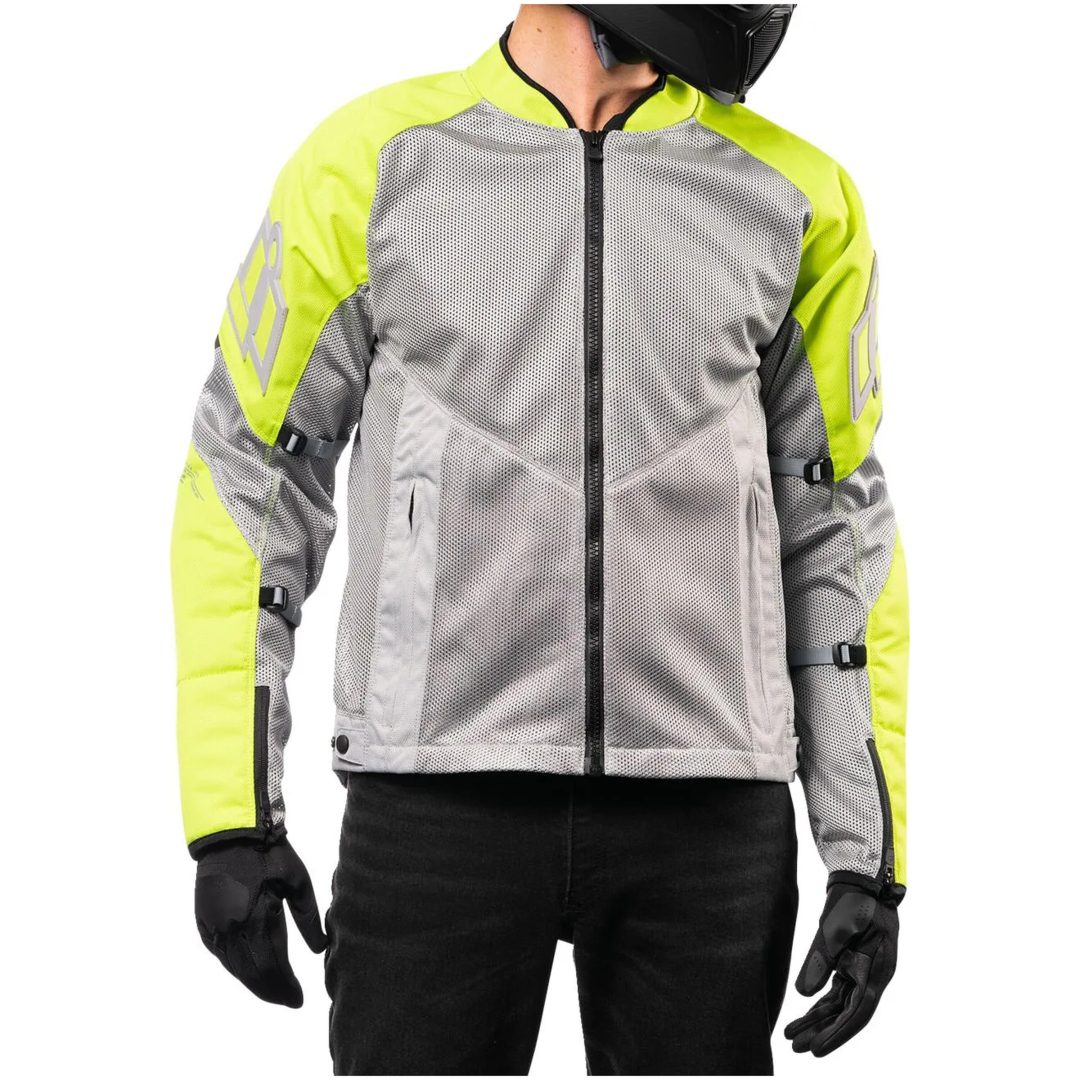 MC-Jacka Mesh AF CE Sport Hi-Vis Gul/Grå ICON 3XL – bild 2