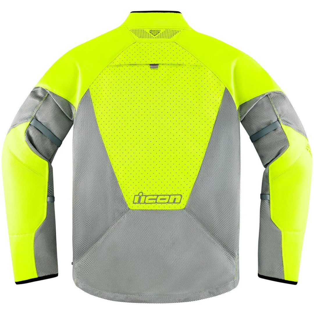 MC-Jacka Mesh AF CE Sport Hi-Vis Gul/Grå ICON 3XL – bild 6