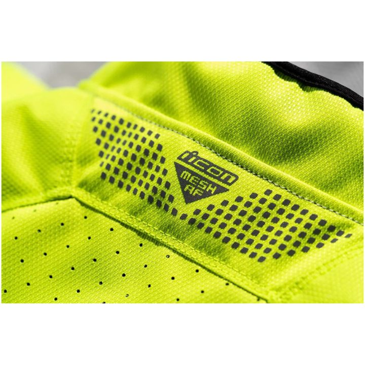 MC-Jacka Mesh AF CE Sport Hi-Vis Gul/Grå ICON 3XL – bild 9