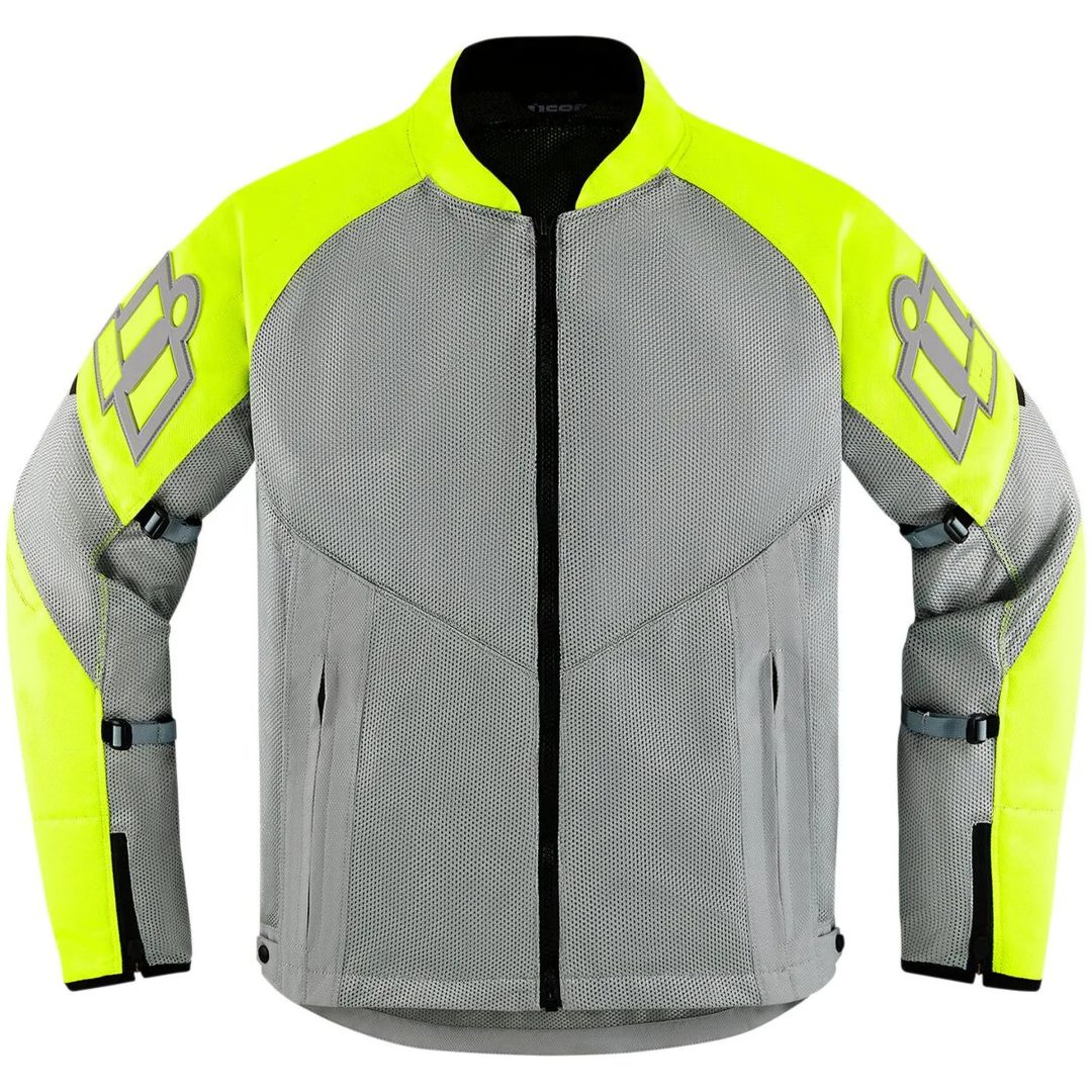 MC-Jacka Mesh AF CE Sport Hi-Vis Gul/Grå ICON 3XL
