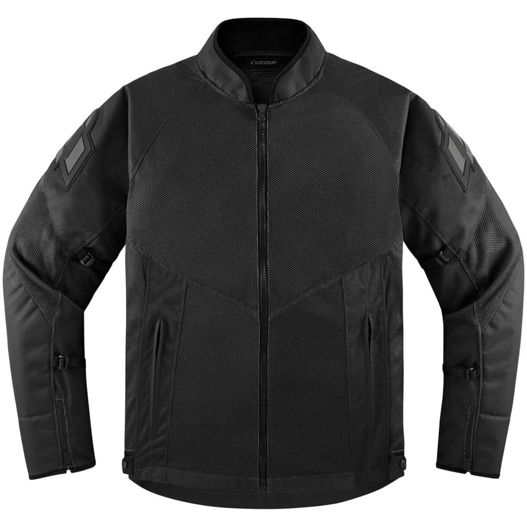 MC-Jacka Mesh AF CE Sport Svart ICON Small