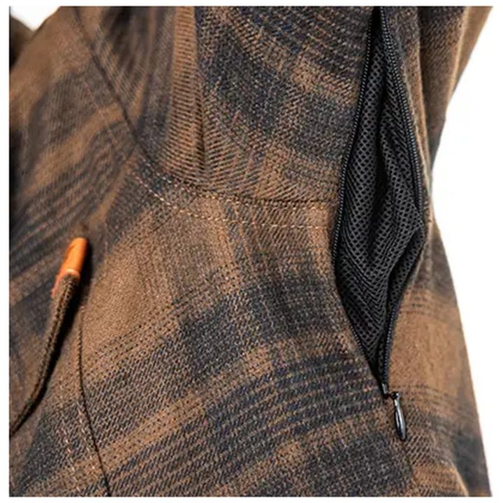 MC-Jacka Motoshirt Brun JOHN DOE Small – bild 7