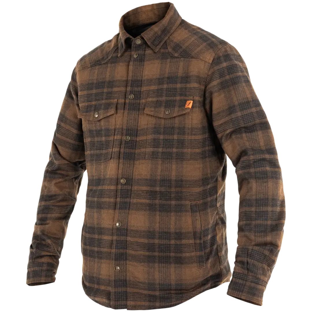 MC-Jacka Motoshirt Brun JOHN DOE Small – bild 10