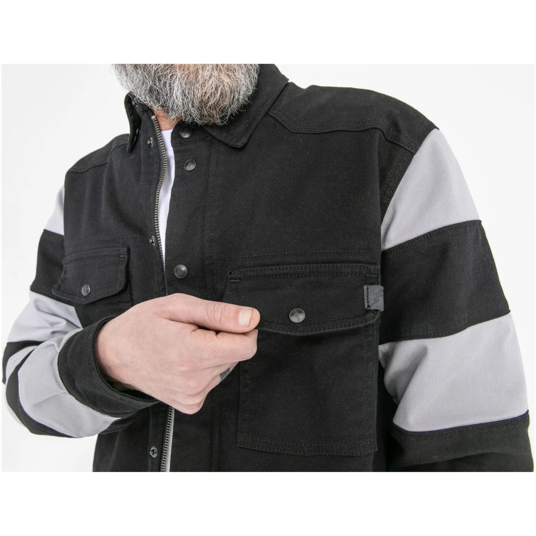 Mc-jacka Motoshirt Svart/grå JOHN DOE Small – bild 3