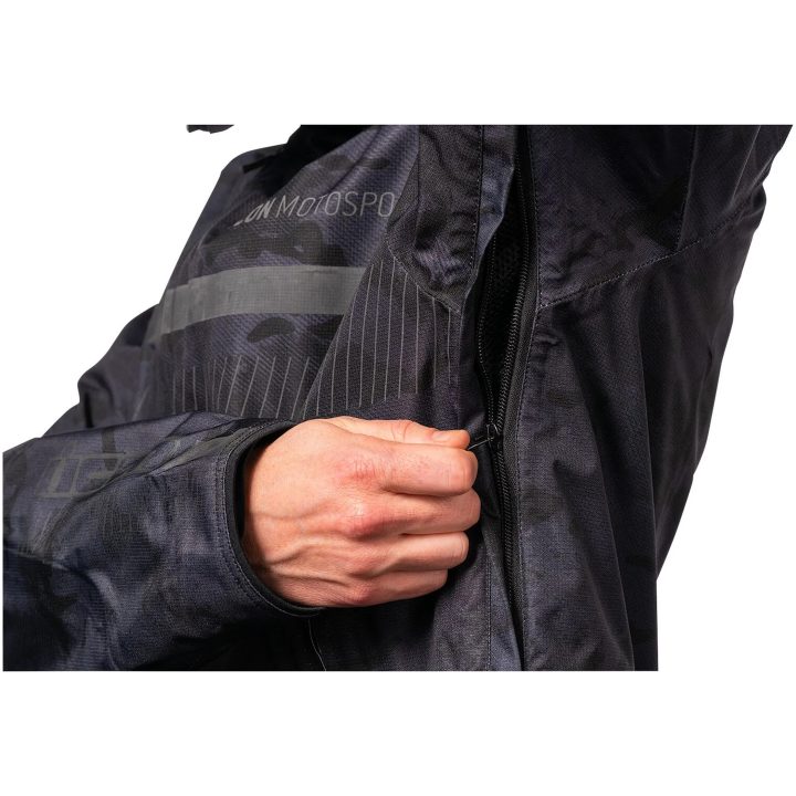 MC-Jacka PDX3 CE Svart Camo ICON Small – bild 4