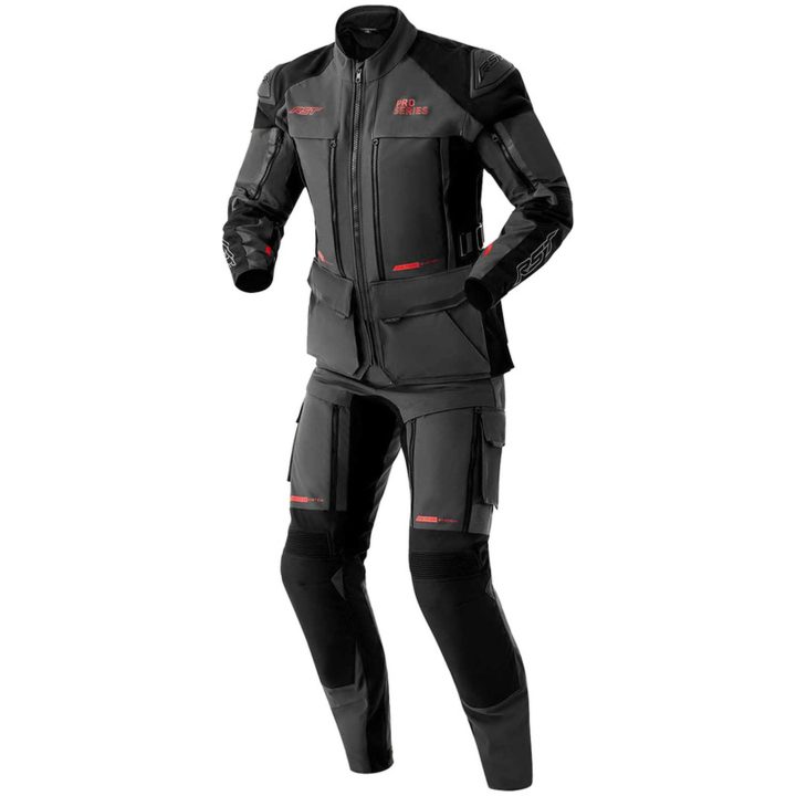 MC-Jacka Pro Series Adventure D3O Textil Grå Svart RST 40 – bild 4