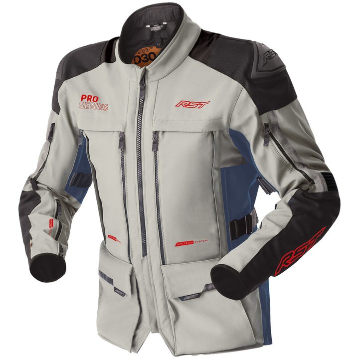 MC-Jacka Pro Series Adventure D3O Textil Silver Blå RST 40 – bild 2