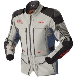 MC-Jacka Pro Series Adventure D3O Textil Silver Blå RST
