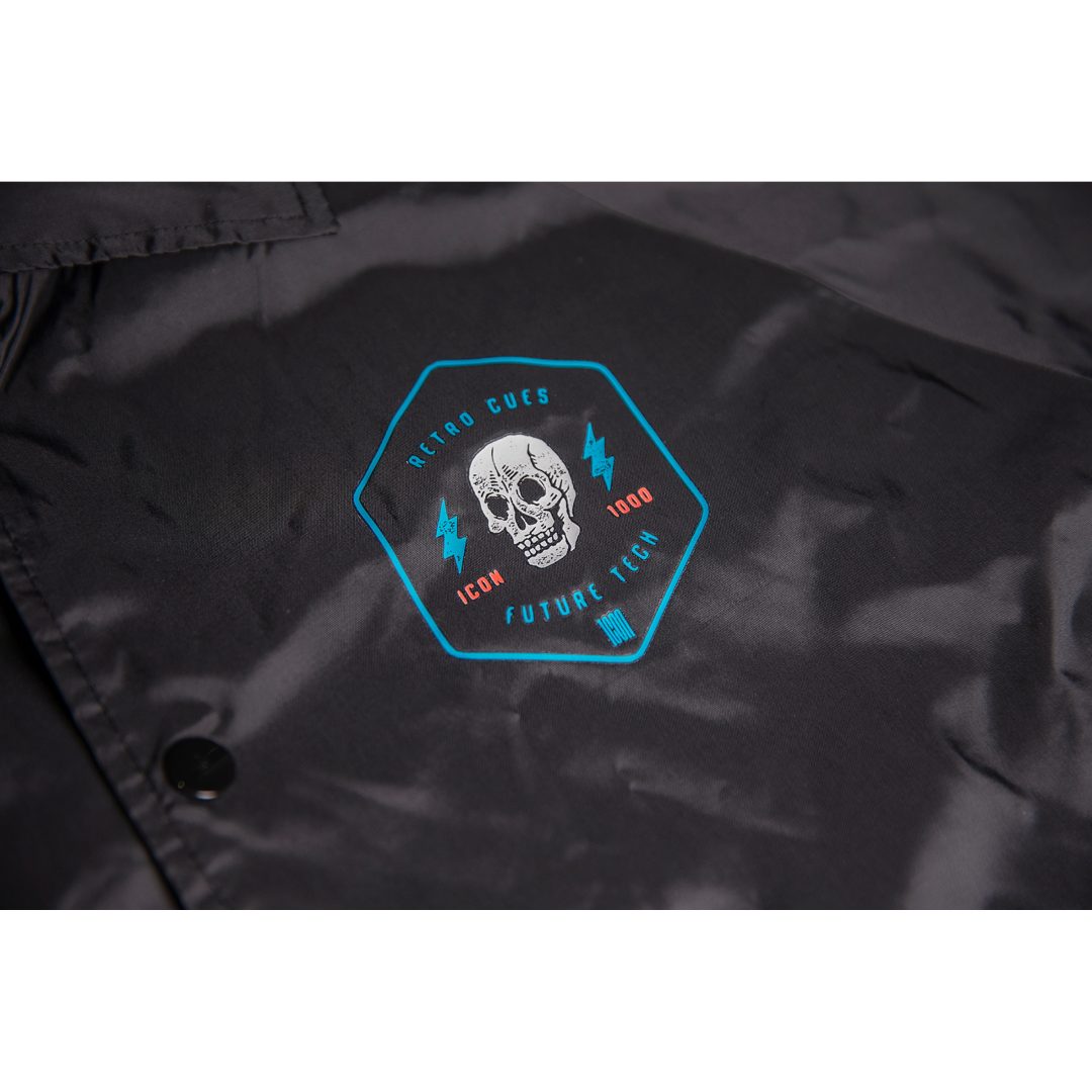 MC-Jacka Retroskull Svart ICON Large – bild 5