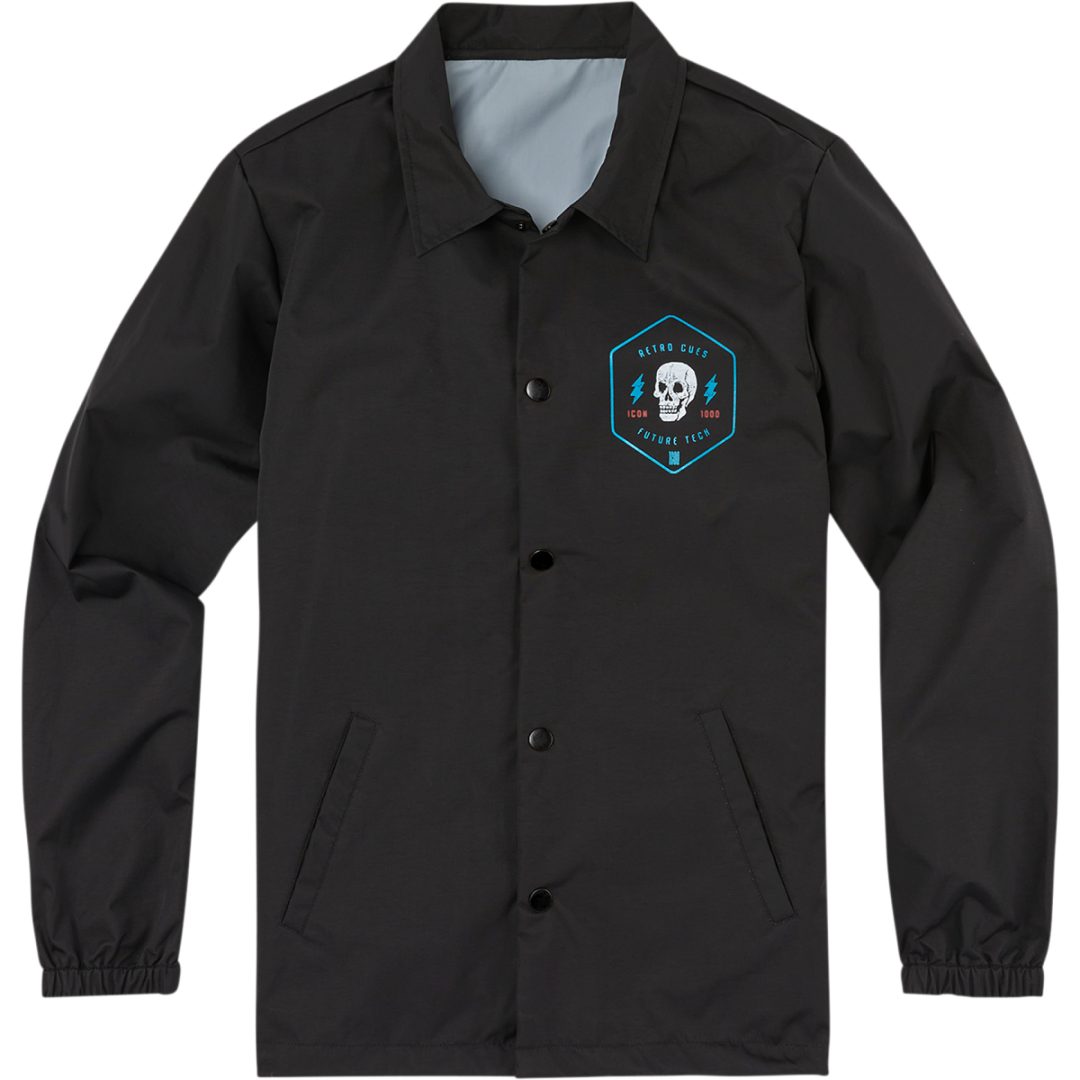 MC-Jacka Retroskull Svart ICON Large