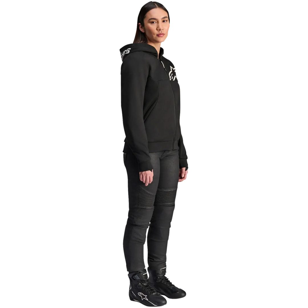MC-Jacka Stella Chrome V2 Sport Svart ALPINESTARS Small – bild 4
