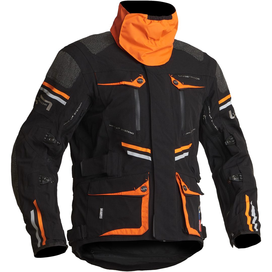 MC-Jacka Sunne Svart/Orange LINDSTRANDS 48