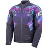 MC-Jacka Synthwave Merc3 Lazer Cobra Textil Svart Blå Rosa Lila Vit ICON s – miniatyr 1