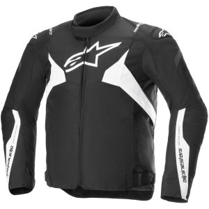 Mc-jacka T-jaws V4 Vattentät Svart/vit Textil ALPINESTARS