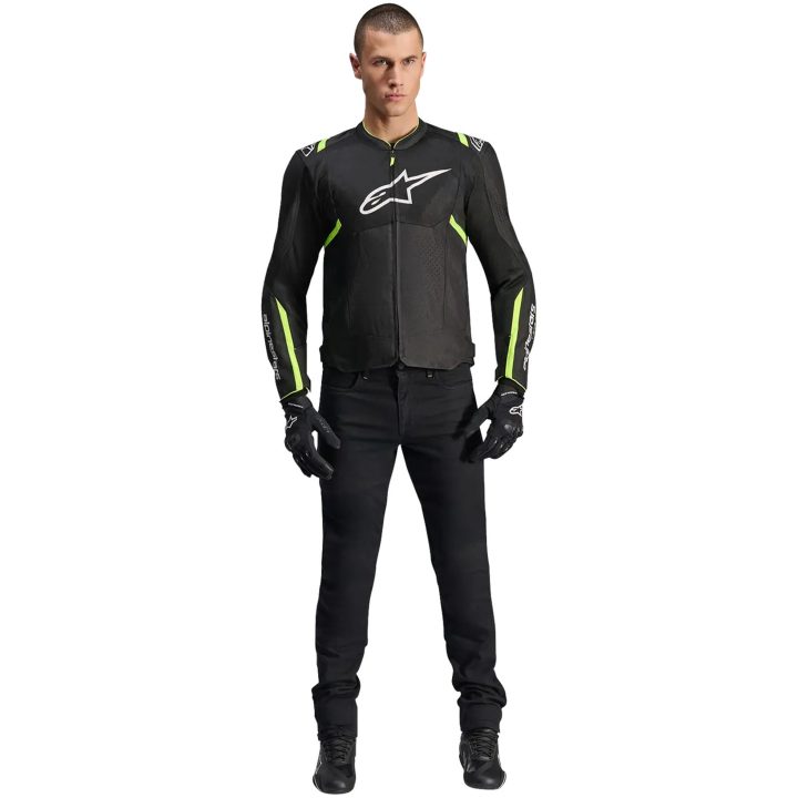 MC-Jacka T-SPS Air v2 Textil Svart/Gul ALPINESTARS Small – bild 2