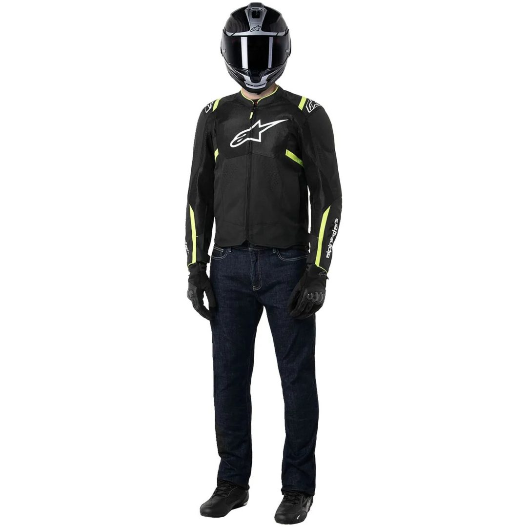 MC-Jacka T-SPS Air v2 Textil Svart/Gul ALPINESTARS Small – bild 3