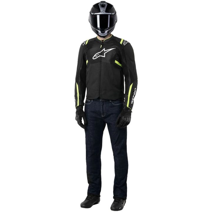 MC-Jacka T-SPS Air v2 Textil Svart/Gul ALPINESTARS Small – bild 3