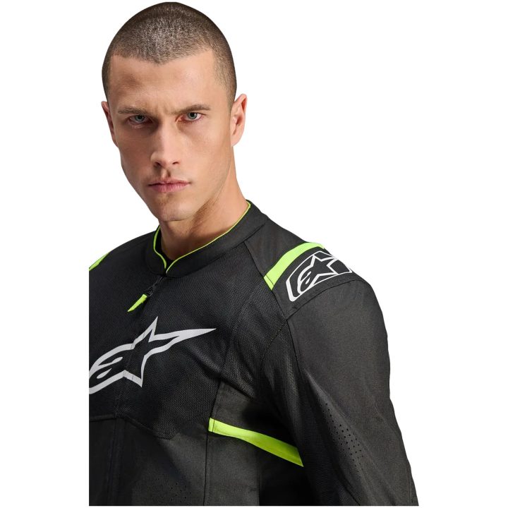MC-Jacka T-SPS Air v2 Textil Svart/Gul ALPINESTARS Small – bild 4