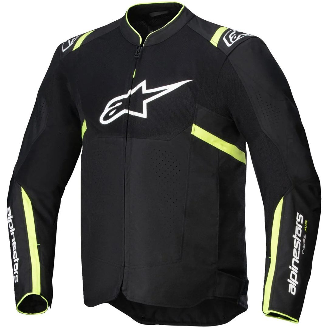 MC-Jacka T-SPS Air v2 Textil Svart/Gul ALPINESTARS Small