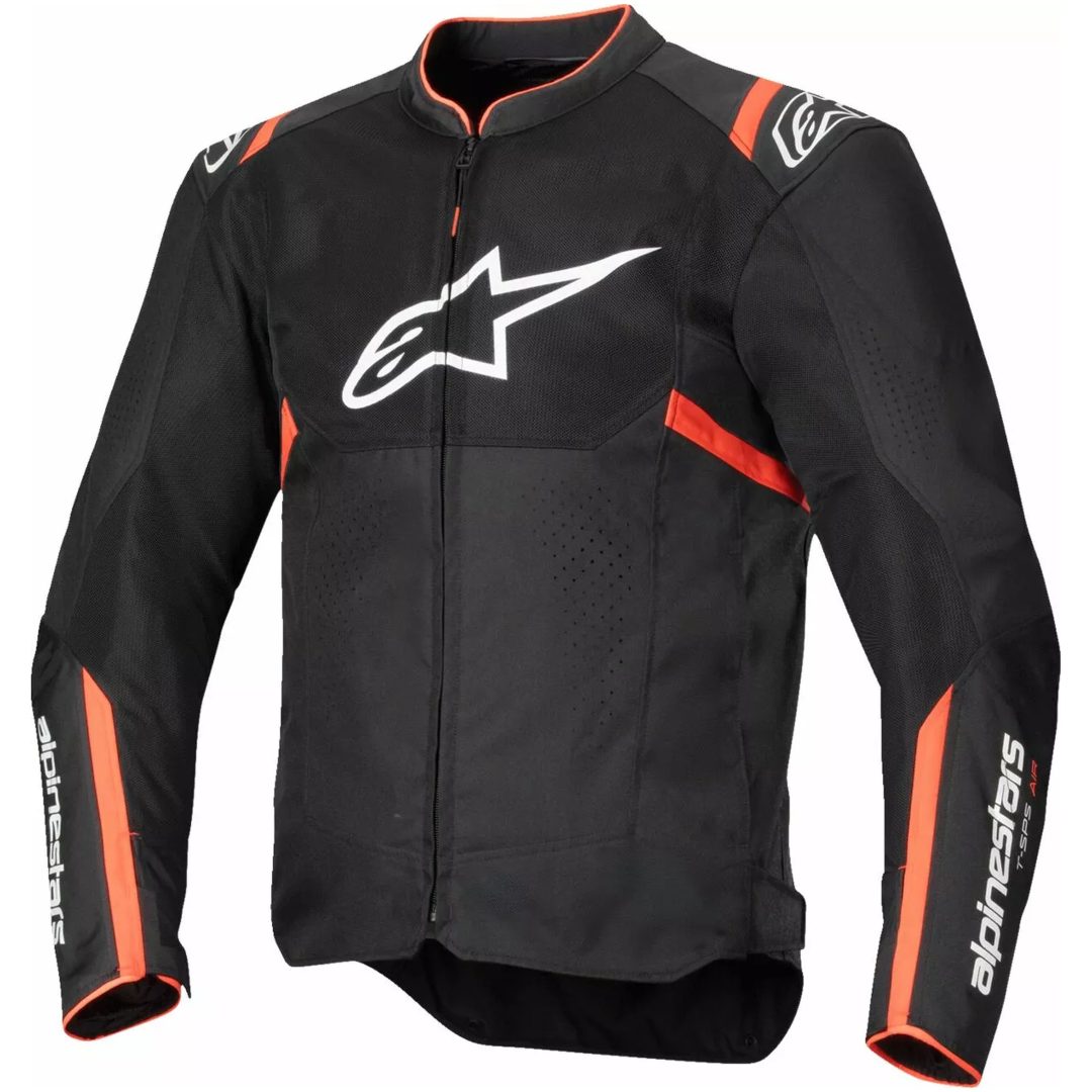 MC-Jacka T-SPS Air v2 Textil Svart/Röd ALPINESTARS Small