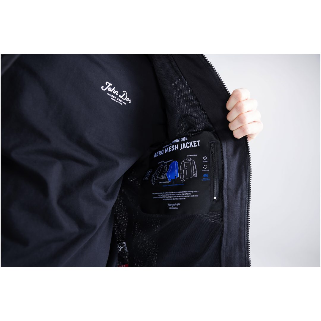Mc-jacka Textil Aero Mesh Svart JOHN DOE 60 (4XL us) – bild 5
