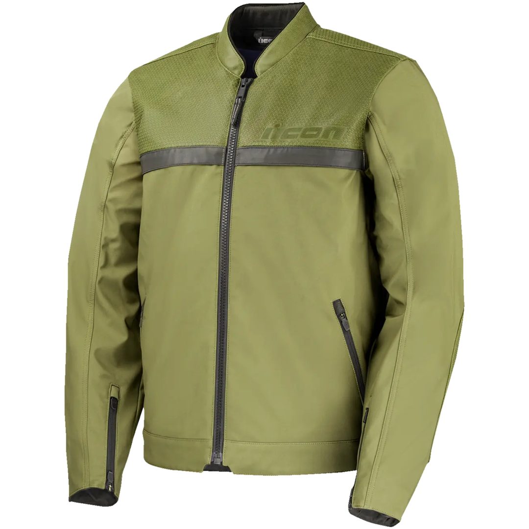 MC-Jacka Textil Midhawk Grön ICON s