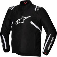 Mc-jacka Textil T-sps V2 Vattentät Svart/vit ALPINESTARS