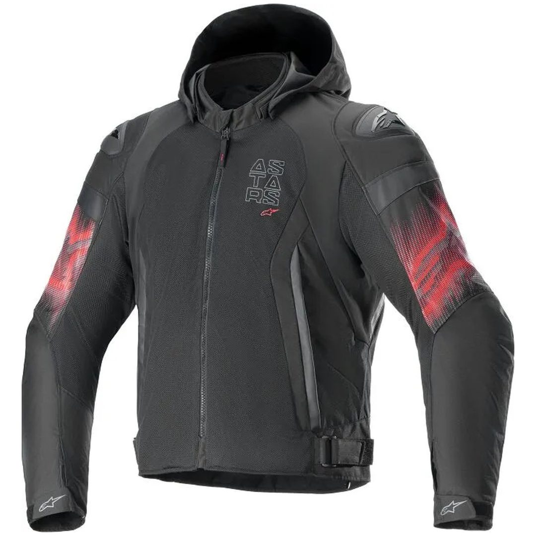 Mc-jacka Textil Venom Svart/Röd ALPINESTARS 54 (XL)