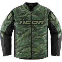 MC-Jacka Tigerbold CE Zip-Front Grön ICON