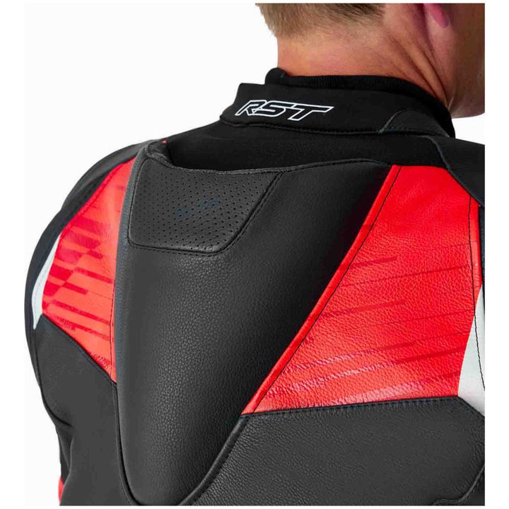 MC-Jacka Tractech Evo D3O Läder Svart Röd RST s – bild 3