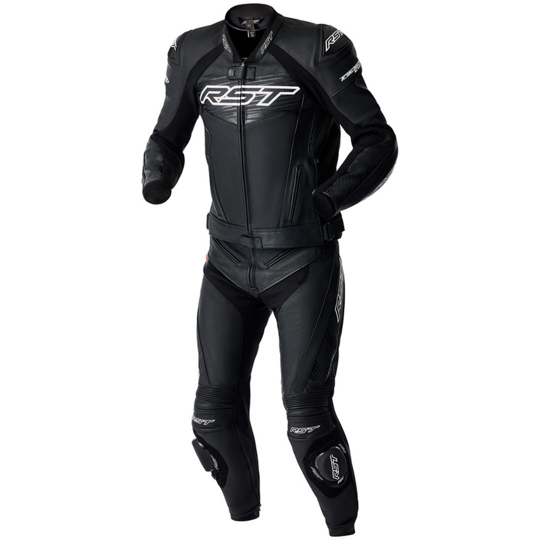 MC-Jacka Tractech Evo D3O Läder Svart Vit RST M – bild 11