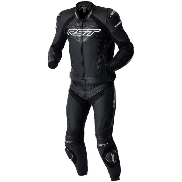 MC-Jacka Tractech Evo D3O Läder Svart Vit RST M – bild 11