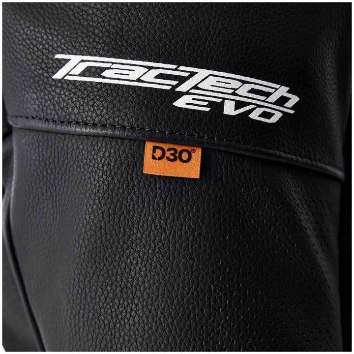 MC-Jacka Tractech Evo D3O Läder Svart Vit RST M – bild 14