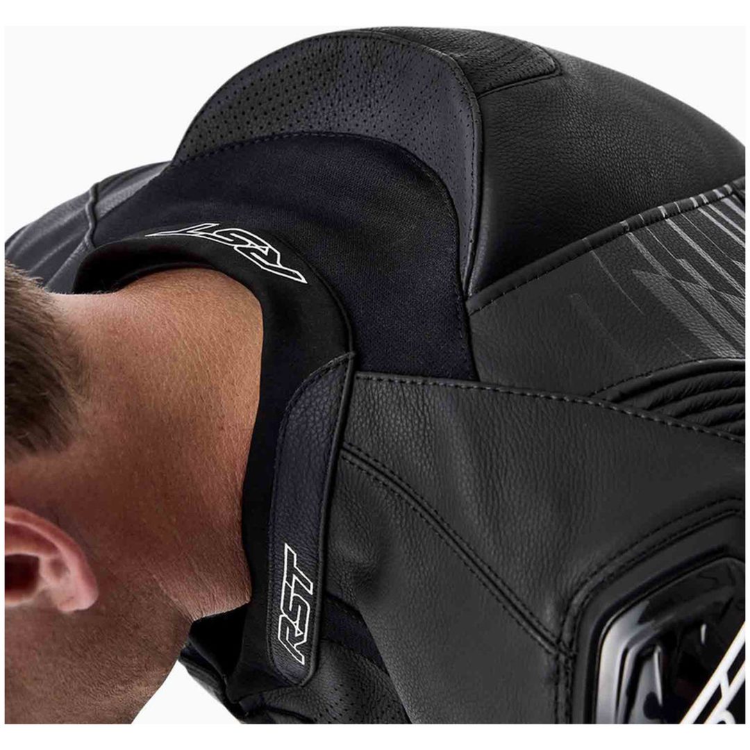 MC-Jacka Tractech Evo D3O Läder Svart Vit RST M – bild 8