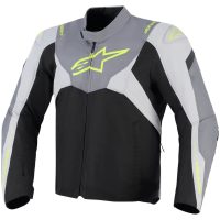 MC-Jackor Textil T-Jaws v4 Vattentät Grå/Svart ALPINESTARS (ROAD)