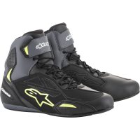 MC-Skor Faster-3 Drystar Fluorescerande Svart/Gul Alpinestars
