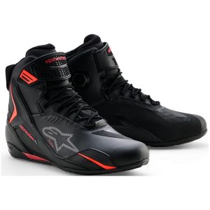 MC-Skor Faster-4 Drystar® Svart/Röd ALPINESTARS